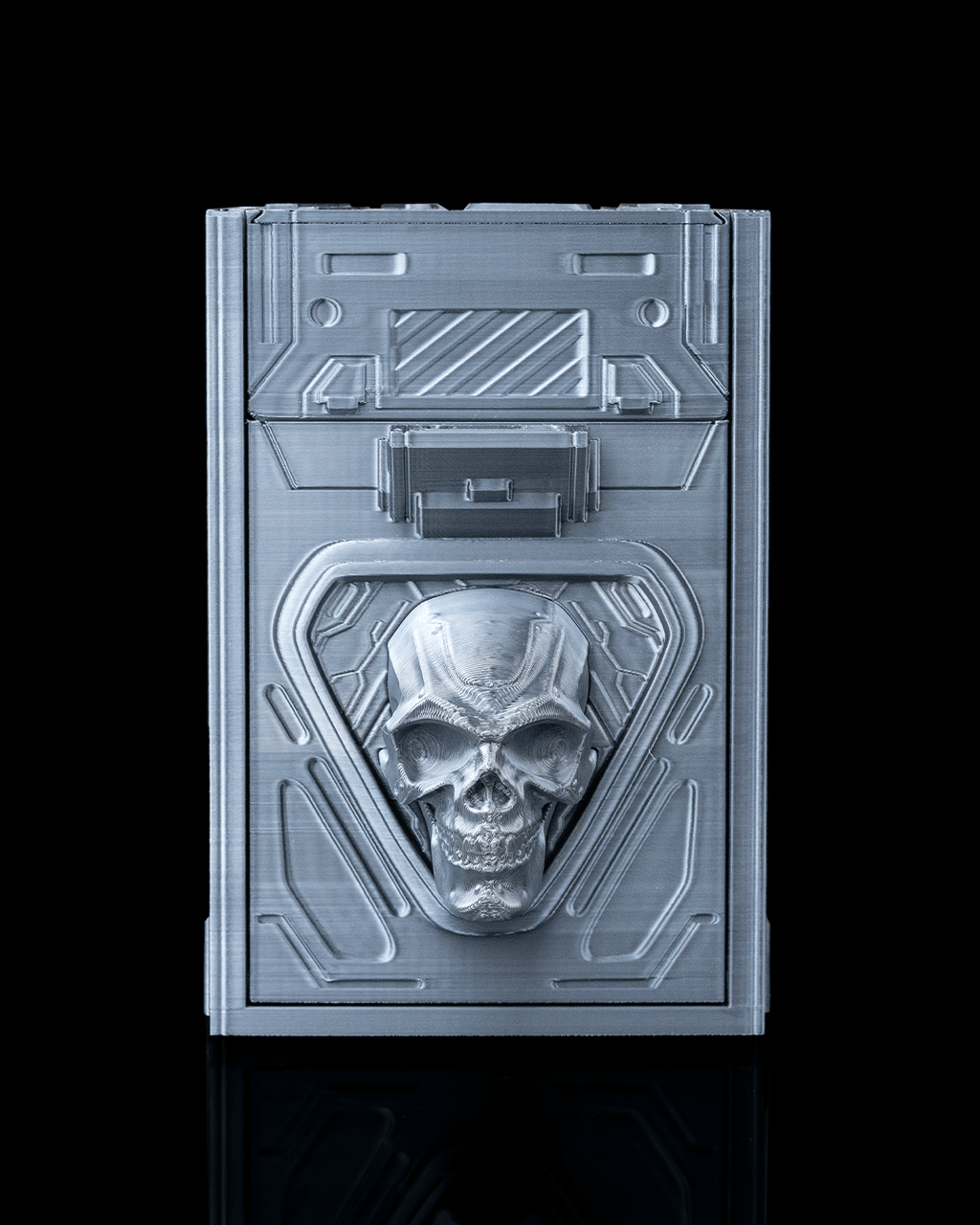Sci-FI TCG Deck Box – 100+ Double Sleeved Card Storage with Dice Tray