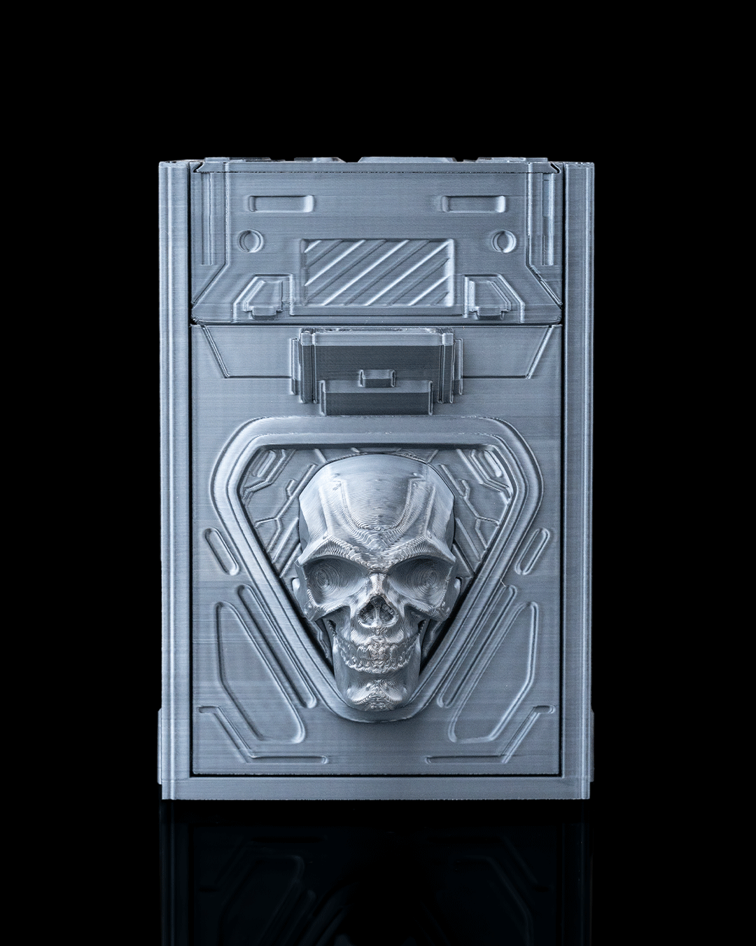 Sci-FI TCG Deck Box – 100+ Double Sleeved Card Storage with Dice Tray