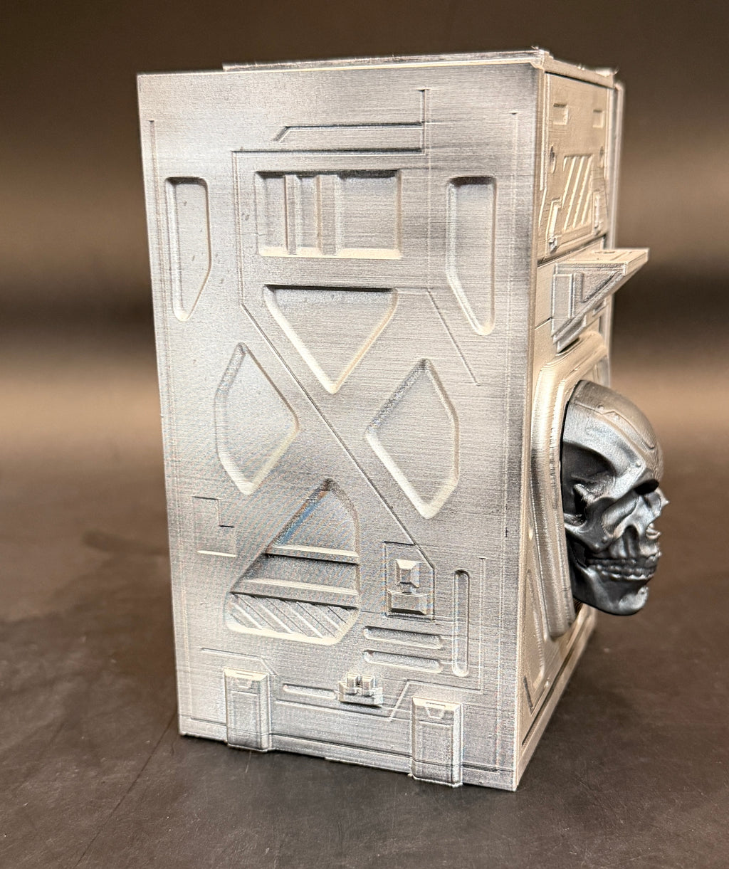 Sci-FI TCG Deck Box – 100+ Double Sleeved Card Storage with Dice Tray