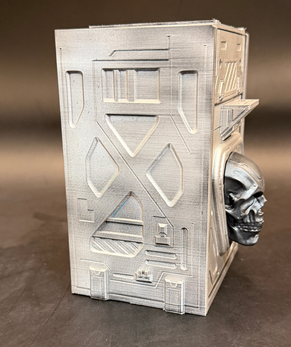 Sci-FI TCG Deck Box – 100+ Double Sleeved Card Storage with Dice Tray