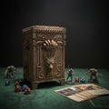 Hand painted wood finish TCG Deck Box with Dice Tray